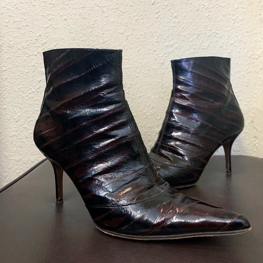 Dolce & Gabbana Eel Leather Ankle Boots
